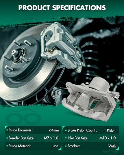Image of SCITOO Front Left Brake Caliper With Bracket 19B2714 Compatible For Toyota Avalon 2005-2007 For Toyota Camry 2005-2006 For Toyota Sienna 2004-2010 For Toyota Solara 2004-2008