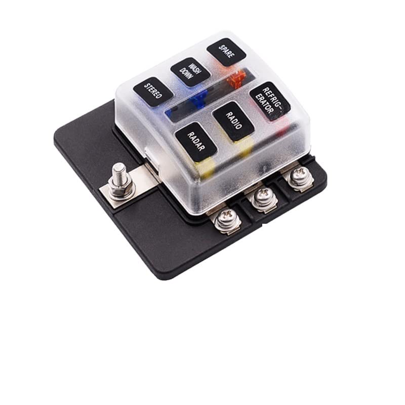 Caja de fusibles automotriz de 6 vías para solucionar cortocircuitos en motos y botes