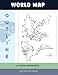 World map blank outline: Blank map outline workbook for students and teachers