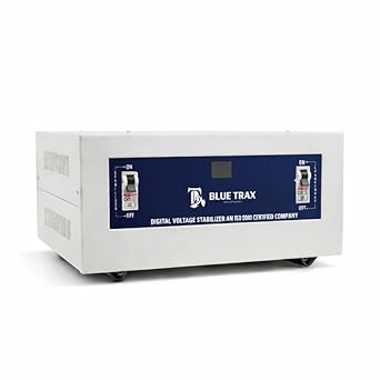 BLUETRAX 3 KVA 2400W 70V- 280V Automatic Table Top Digital Multipurpose Voltage Stabilizer for Main Line 3 KVA Heavy Duty 2400W with 10 Years Warranty