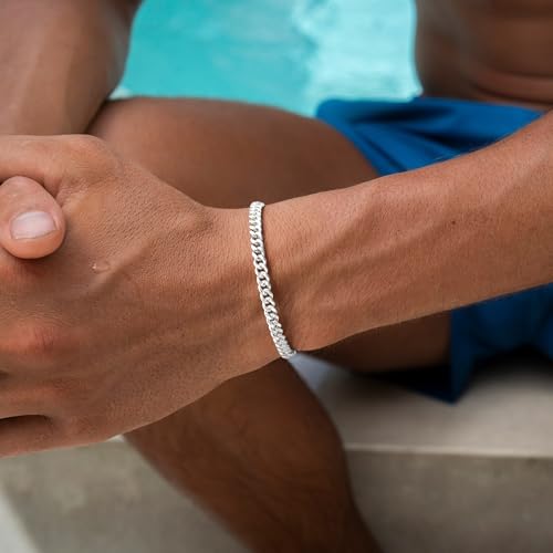 Pulsera de plata esterlina S925 para hombre 5.5mm miniatura 3