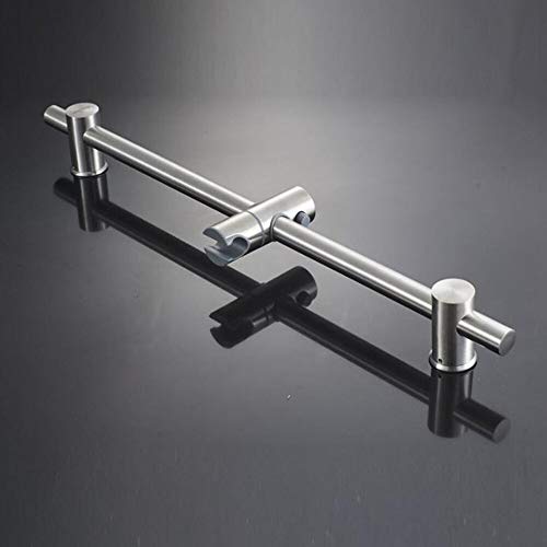 Ensemble de douche à barre coulissante 66 cm en nickel brossé avec support
