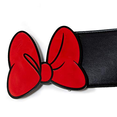 Buckle-Down Women's Disney, Minnie Mouse Red Bow, Black Vegan Leather Belt3