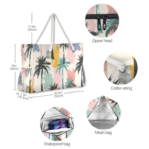 Image of senya Large Beach Bags Totes Swim Canvas Tote Shoulder Bag Water Resistant Bags for Gym Travel Daily