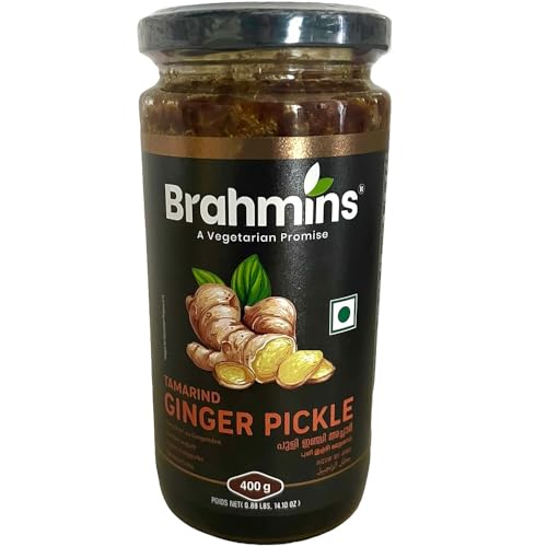 Ginger Tamarind Pickle Kerala Achar 400gms Brahmins Spicerange.com