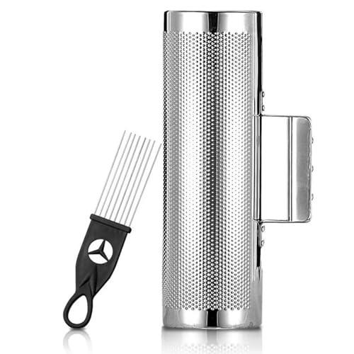 Yaoliucp Acero Inoxidable Guiro Shaker | Instrumento Guiro, percusión de Acero Inoxidable Guiro, Instrumentos Musicales para Adultos, Instrumentos de Guiro, con raspador y Mango ergonómico 3x10