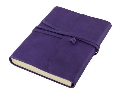 Journal en cuir Amalfi Aubergine 13x17cm pour l'écriture manuscrite et croquis
