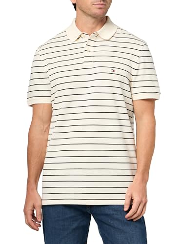 Image of Tommy Hilfiger Men's Short Sleeve Polo Shirts in Regular Fit With Stretch and Organic Pique Cotton