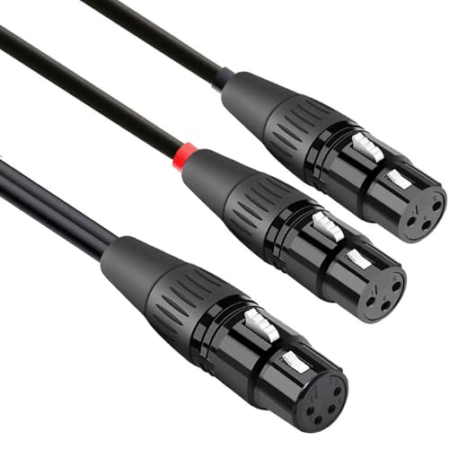 gotor 4 Pin XLR To Dual 3 Pin Female Cable