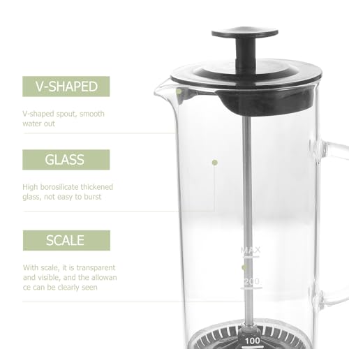 Presse à café simple Ipetboom 480ml avec couvercle en verre transparent
