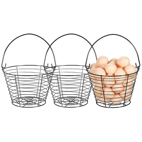 OGANAZI 3 PCS Wire Egg Baskets Cover