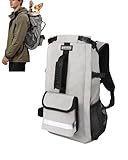 Dog Backpack for Small & Medium Dogs - Adjustable Pet Carrier for Travel & Hiking, Hands-Free Puppy Backpack with Storage Pockets, Breathable Mesh, Reflective Strips & Non-Slip Handle