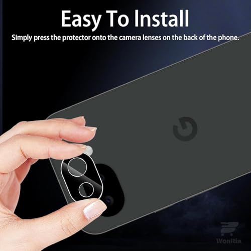 Image of WonRia Pack 1- Back Camera Lens Protector for Pixel 10A 5G Camera Glass Protector Guard [3D Premium] - Black