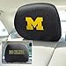 University of Michigan Embroidered Head Rest Cover Set - 2 Pieces