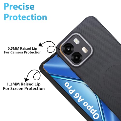 Image of LIRAMARK Rugged Carbon Fibre TPU Armor Silicone Back Cover Case for Oppo A6 Pro