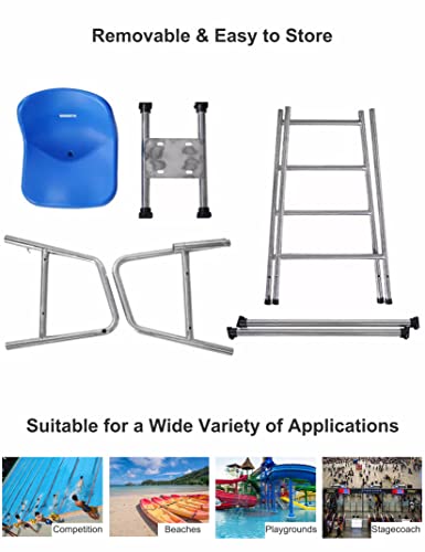 Escalera para piscina alta de acero y plástico 47 pulgadas miniatura 5