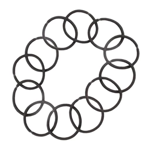 Topkids Accessories Hair Bobbles for Girls and Women Hair Elastics Hair Bands for Girls Hair Ties Ponytail Holders Hair Accessories for Women Rubber Bands for Hair (12pcs Black Cotton)