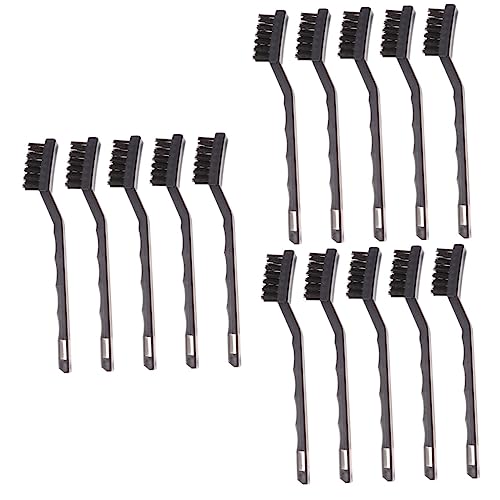 TIDTALEO 3sets Nonslip Plastic Handle Circuit Board Cleaner Brush 7-inch Length Anti Static Record Brush 5pcs*3