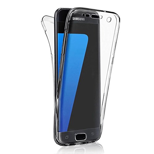 Samsung Galaxy Grand Neo Plus i9082 i9060 Case, Sunroyal Full Coverage 360 Degree Front and Back Ultra Slim 2 in 1 Clear Protective Phone Cover Shockproof TPU Transparent Soft Flexible Case - Black