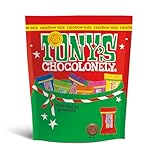 Tony's Chocolonely Tiny Tony's Christmas Pouch - Mix of Small Chocolates - 15 Tiny's in a Gifting Pouch - Chocolate Gift - Gifting Package - Sweets To Share - 8 Flavors - Belgium Fairtrade Chocolate