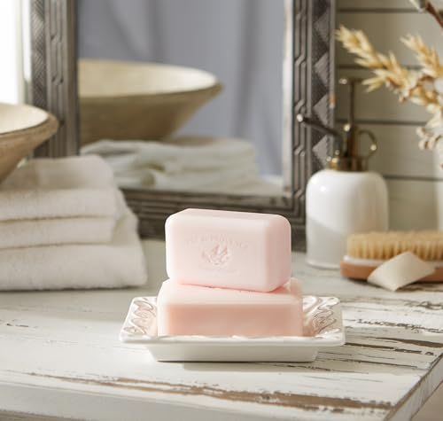 Image of Pre de Provence Artisanal Soap Bar, Natural French Skincare, Enriched with Organic Shea Butter, Quad Milled for Rich, Smooth & Moisturizing Lather, Lily of the Valley, 5.3 Ounce