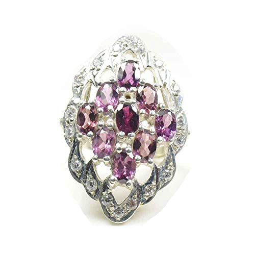 Bague Grenat Marquise en Argent 925, un bijou de créateur raffiné et intemporel