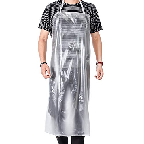 BESTEASY Waterproof Plastic Apron Transparent PVC, 47