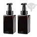 Produktbild FBJIE 2 Stück 450ml Leere Braun Bernstein Schäumende Seifenspender Quadrat PETG Schaum Mousse Pumpflaschen Foaming Flasche Schaumspender für Flüssige Seifen, Handseife, Haarschaum, Gesichtsreiniger