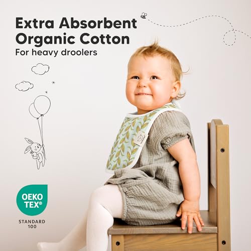KeaBabies 8-Pack Organic Baby Bibs for Drooling and Teething (Countryside) by KeaBabies - Image 5
