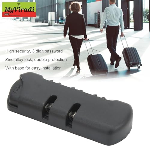 Image of Luggage Wheel,Handle,Lock Only for Replacement and Repair for VIP, Safari, Skybag, Amrican Tourister Suitcases Luggage Part (1 Pcs Number Lock)