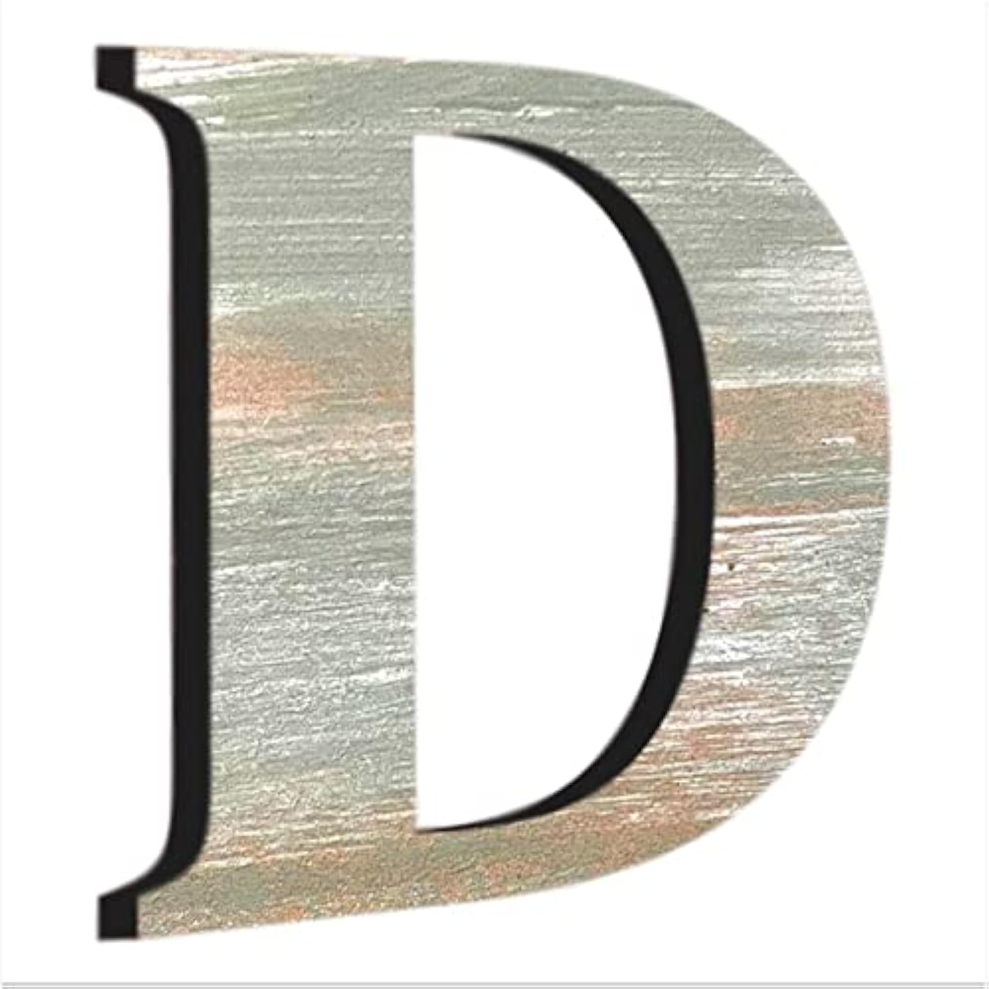Wooden Alphabet Letter D for Wall Decoration