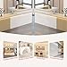 Modern Front Reception Desk, Commercial l Shaped Reception Desk with LED Light & Lockable Drawer, Modern Retail Checkout Sturdy & Well Built for Lobbies, Office, SOHO, Shop