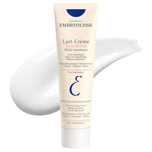 Embryolisse Lait Crème Sensitive Moisturizer. Hypoallergenic Face & Body Cream for All Skin Types With Aloe Vera & Shea Butter. Fragrance-Free & Suitable for Sensitive Skin, 3.38 Fl Oz
