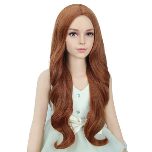 Image of PATTNIUM Grils Ginger Long Curly Wigs Heat Resistant Synthetic Hair Wig