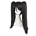 MapofBeauty 20 Inch/50cm Double Tail Straight Hair Cosplay Wigs(Black)