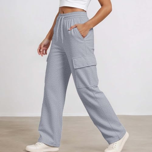 Sweatpants for Girls Baggy Wide Leg Sweat Pants Elastic Drawstring Athletic Joggers Trendy Straight Leg Trousers2