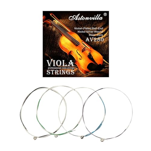 Muloo Viola Strings Full Set EADG Universal Viola String Stainless Steel Wire Nickel Silver String for Viola Instrument Part