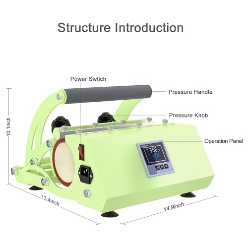 Máquina de prensa térmica para tazas hasta 30oz 110V miniatura 7