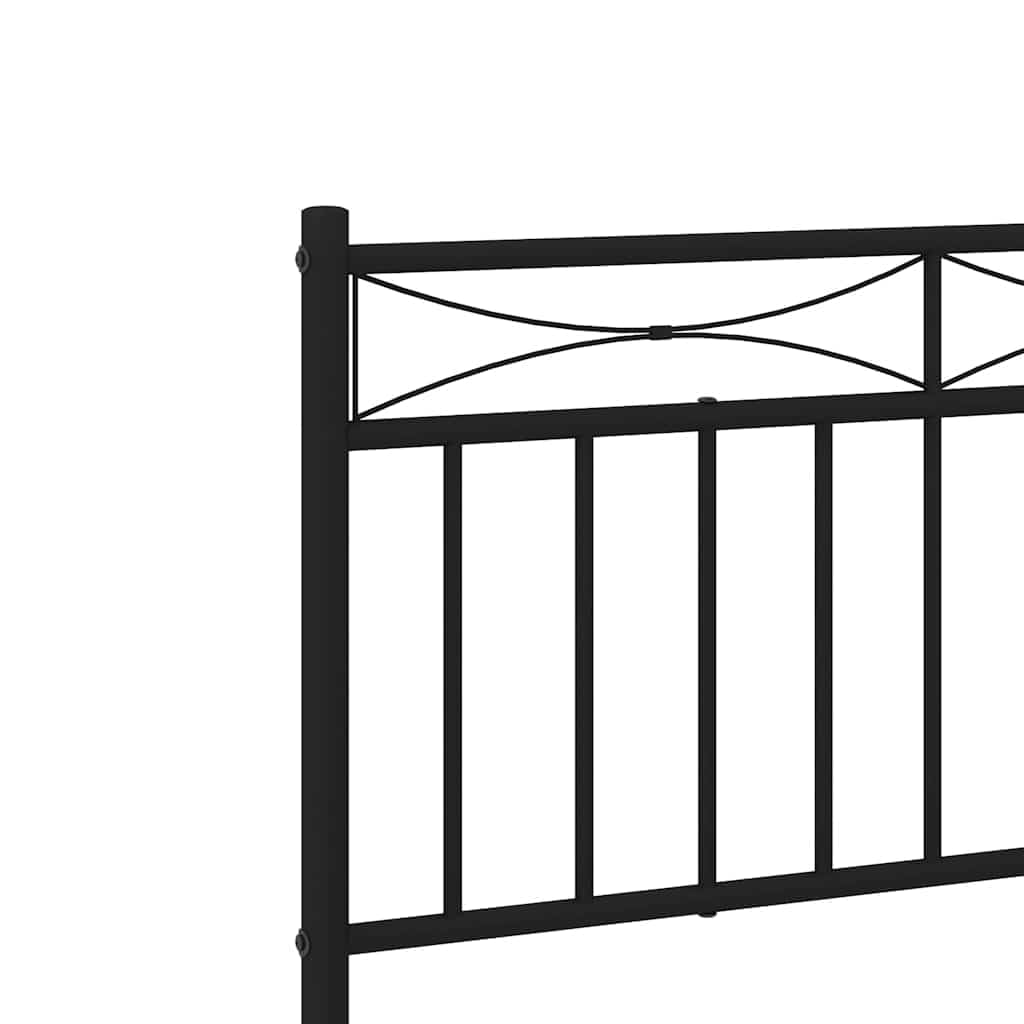 vidaXL Estructura Cama sin colchón con Estribo Metal Negro 100x190 cm