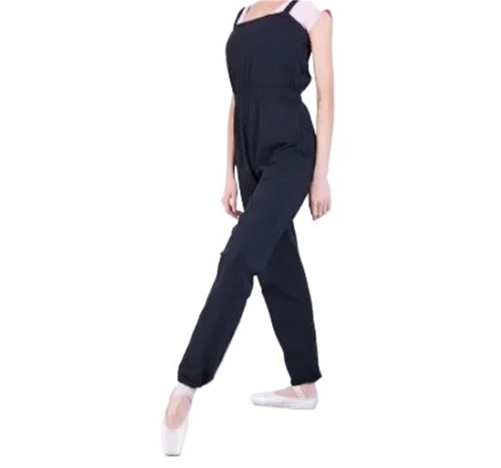 Pantalones De Baile para Mujer Mallas de Ballet for Mujer Ropa de práctica de Danza de Ballet Pantalones de Baile/Yoga/Movimiento Pantalones de Pierna Mono para Entrenamiento De Baile(Black,S)