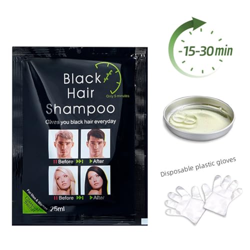 Champú Tinte Negro para Cabello 10 Sobres 25ml miniatura 6