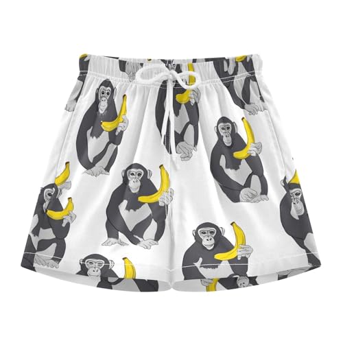 Toddler Boys Swimwear Swim Trunks with Compression Liner 4T Gorilla Banana