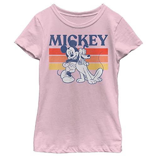 Tee-shirt Disney rose clair fille coupe regular taille XL en coton souple