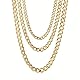 Costumed Goldkette 80er 90er Jahre Panzerkette ca. 50 cm Goldkettchen wie Rapper Gangster Fokuhila Accessoires für Fasching Karneval