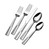 International Silver 5114325 Arabesque Frost 20-Piece Stainless Steel Flatware Set, Service for 4
