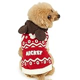 ペットパラダイス ディズニー ミッキーマウス 犬 服 冬 トップス セーター お揃いニット フード付き 小型犬 Ｓ 犬服 犬の服 ペット服 ドッグウェア 遠赤外線 暖かい 防寒 保温 【国内直営店74店舗展開2025/8/1時点】 注目