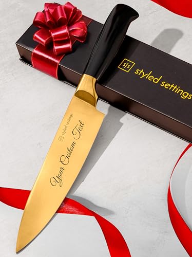 Black & Gold Personalized Chef Knife