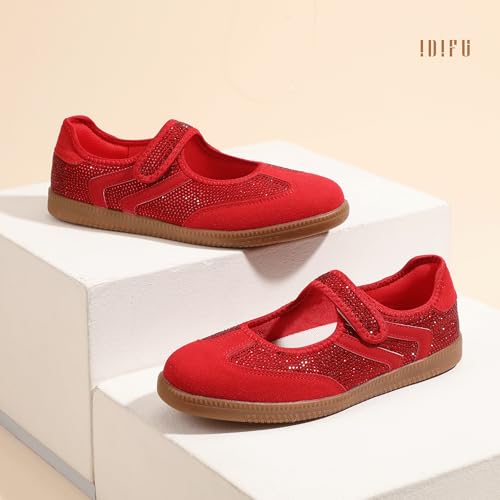 Image of IDIFU Mary Jane Sneakers for Women Retro Fashion Casual Ballet Flats