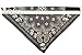 VELCROBrand Adjustable Close Skulls And Chains Paisley Grey Bandana Neckerchief Face Cover Reversible Biker Motorcycle Shield Bandanna For Men Women