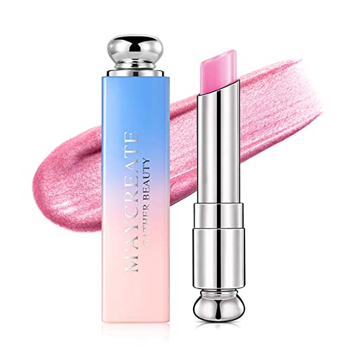 QIUFSSE Color Changing Lipstickï¼ŒCrystal Jelly Lipstick Mood Lipstick Magic Temperature Color Change Lip Gloss Long Lasting Moisturizer Korean Lip Tint Tinted Lip Balm -125 Purple